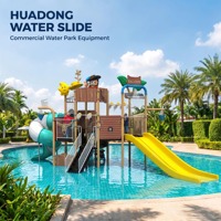 Nouvel Arrivage Toboggan Aquatique Personnalisé à Jets d'Eau pour Parc d'Attractions Public Extérieur, Équipement de Jeux pour Enfants avec Soudures Lisses