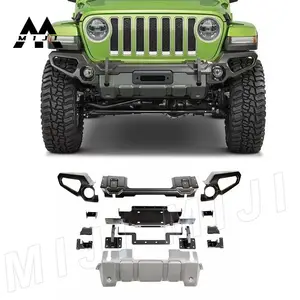 Front Bumper Rough Country Full Width Front Trail Winch Plate Fit For 07-22 Jeep Wrangler JK JL JT