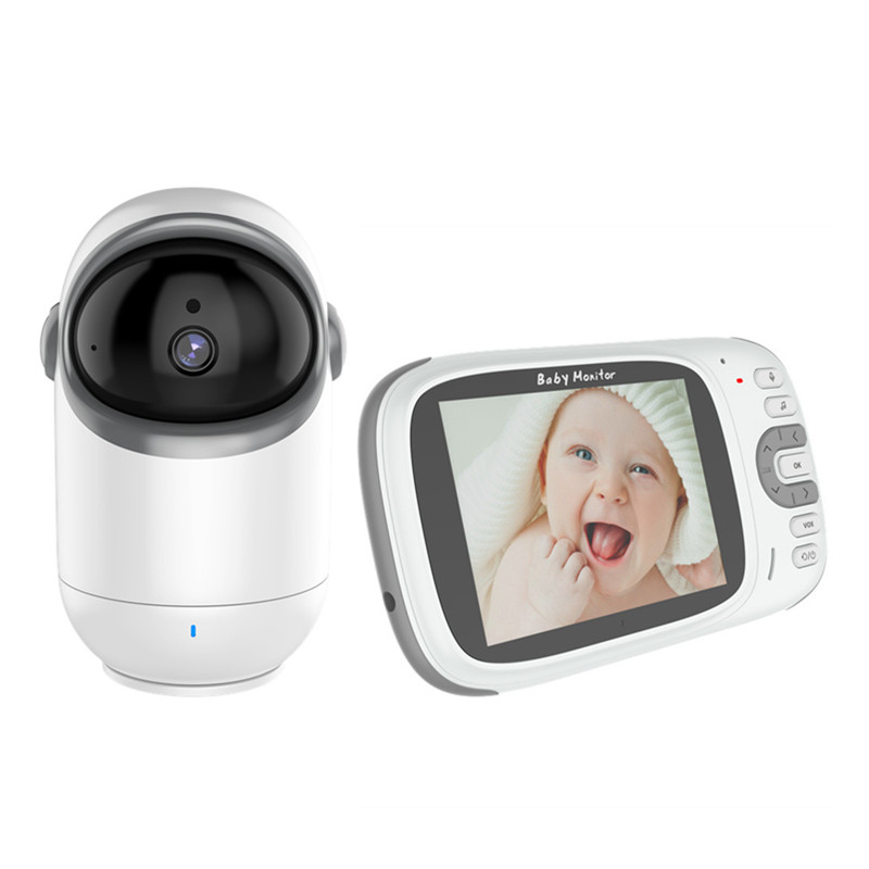 3.2inch LCD Screen with Remote Pan-Tilt-Zoom Camera Infrared Babycam Night Vision Baby Video Monitor