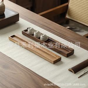 Walnut Wood <b>Tea</b> Tray Solid Wood 1 Layer For Kung Fu <b>Tea</b> <b>Set</b> With Teapot And Cups - Product Image 2