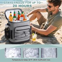 Sac à dos isotherme portable pour la plage, le camping, les pique-niques, les voyages, la pêche, grande capacité (52 canettes), imperméable et anti-fuite