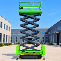 Robuste 10m 8m 12m Raupen-Scherenhebebühne Hydraulische Raupenmontierte Plattform für Unebenen Untergrund Baustellen