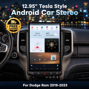 Autoradio intelligent Android 13 12,95 pouces avec DSP, GPS, navigation, Bluetooth, WiFi, CarPlay et écran tactile HD pour Dodge Ram 2019 à <span class=keywords><strong>2023</strong></span> - Product Image 1