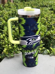 Benutzer definierte 40 Unzen Edelstahl Seahawk Print Becher Seattle Football Team Tassen mit Griff - Product Image 2