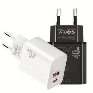 40W Wall Charger Quick Charge 2 Ports QC4.0 PD USB C Fast Charging Mobile Phone <b>Power</b> <b>Supply</b> Adapter With Box Package - Product Image 1