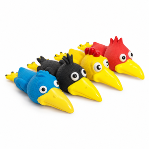 Giocattolo per cani <span class=keywords><strong>a</strong></span> forma di pollo in lattice ecologico impermeabile e cigolante per la pulizia dei denti e il sollievo dal noio, testa grande, all'ingrosso - Product Image 4