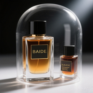 Rectangular Luxurious Brown and Black Lid 30ml, 50ml, 100ml Glass <b>Spray</b> Perfume <b>Empty</b> <b>Bottles</b> and Boxes - Product Image 5