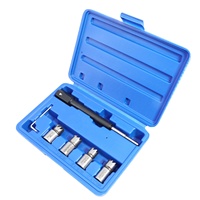 Kit de 5 outils universels HTL pour la découpe et le retrait des sièges d'injecteurs diesel – Outil de réparation de carrosserie automobile en acier à haute teneur en carbone