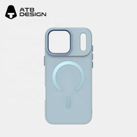Coque de téléphone portable ATB Luxury antichoc magnétique pour 17 18 Pro Max, couleur unie, PC Skin Sense avec charge magnétique