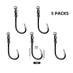 Seacrazy 5 gói Lưỡi Câu Cá ngừ thép Gai cao bằng thép carbon với móc câu cá xoay tốc độ cao cho giàn câu cá nước mặn - Product Image 4