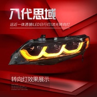 Phares LED complets REAL F170 2006-2011 pour Honda Civic 8ème génération avec DRL et clignotants séquentiels