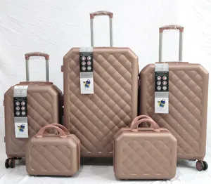 Uzun mesafe seyahat bavul Unisex ABS Abs 5 adet setleri abs pc bagaj çantası
