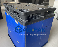 Solutions de stockage d'entrepôt, boîtes de palettes pliables et repliables avec couvercle de conteneur Gaylord, manchon en plastique pliable