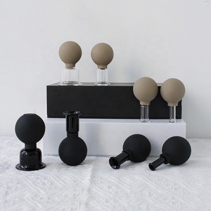 Ensemble de ventouses <span class=keywords><strong>en</strong></span> <span class=keywords><strong>verre</strong></span> et silicone pour le <span class=keywords><strong>visage</strong></span> et le corps, ventouses de massage à aspiration sous vide, anti-cellulite, pots de ventouses faciales, soins de santé, cadeau - Product Image 1