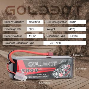 Lithium polymer battery 3S 11.1V 5000mah 50C Lipo battery hard case Pack for Remote controlled RC car toys - Product Image 3