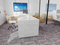 Moquette modulaire en nylon murale, carrée, simple et efficace, moquette modulaire raffinée de couleur gris foncé pour les intérieurs commerciaux