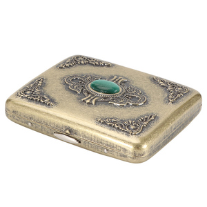 Nouveauté 20 pièces en métal Portable boîte à cigarettes boîte-cadeau <span class=keywords><strong>Vintage</strong></span> étanche à l'humidité étui à tabac étanche - Product Image 1