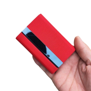 Porte-cartes de visite personnalisé <span class=keywords><strong>en</strong></span> acier inoxydable – <span class=keywords><strong>Cadeau</strong></span> sur mesure avec texture cuir PU et acier inoxydable - Product Image 5