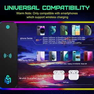 Không dây sạc RGB Chuột chơi game Pad 10W LED Chuột Mat tùy chỉnh Non-Slip máy tính Bàn phím Thảm chơi game PC máy tính xách tay bàn - Product Image 6