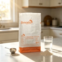 Sacs en papier d'épicerie recyclables imprimés avec logo personnalisé pour sac d'emballage de farine de blé lait en poudre