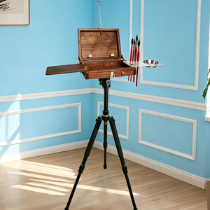 Boîte à croquis en bois de hêtre massif avec support trépied en métal, <span class=keywords><strong>kit</strong></span> portable pour peinture en extérieur - Product Image 2