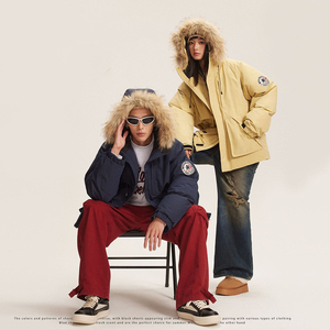 Customized Outdoor Fur Trimmed Parka Mountaineering <strong>Waterproof</strong> and Warm 90% <strong>White</strong> Duck Down <strong>Jacket</strong> for Couples - Product Image 4