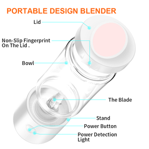 เครื่องปั่นสมูทตี้ไฟฟ้า เครื่องบดน้ำแข็ง เครื่องคั้นน้ำผลไม้แบบพกพา ชาร์จ USB ได้ - Product Image 4