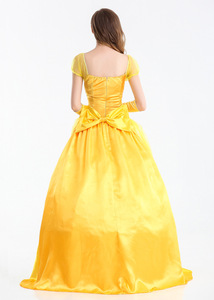 Ecowalson adulto amarillo <span class=keywords><strong>bestia</strong></span> princesa Bella disfraz Halloween Cosplay fiesta mascarada campana corte <span class=keywords><strong>reina</strong></span> roles Sui - Product Image 5
