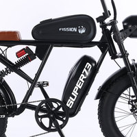 Vélo de montagne électrique tout-terrain robuste pour adultes avec pneus larges, batterie au lithium rechargeable et assistance électrique pour la neige, le sable et les voyages en extérieur