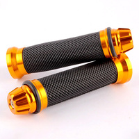 Poignées en caoutchouc pour moto tout-terrain, motocross, pour guidon de 7/8'' (22 mm), moto de rue, moto tout-terrain avec embout de guidon en aluminium billette