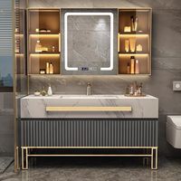 Meuble-lavabo en bois pour salle de bain avec vasque, fabrication de meubles de salle de bain - Offre spéciale