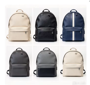 <b>Vintage</b> Minimalist PU Leather Backpack 7 Inch Zip Closure Front Pocket Black Daily Use Female Satin Satchel <b>Handbag</b> With Metal - Product Image 1