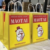 Sacs en papier kraft recyclé avec logo imprimé sur mesure, poignée longue, pour l'emballage alimentaire, les plats à emporter, les boissons, les restaurants