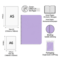 Cuaderno Clásico A5 A6 Arcoíris Sólido para Oficina y Escuela, Libreta de Composición para Estudiantes con Hojas Rayadas o Cuadriculadas, Papelería Personalizable