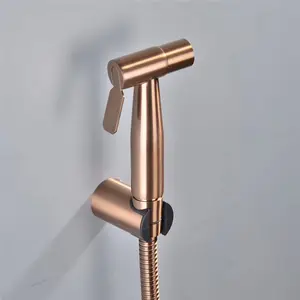 Più Venduto In Oro Rosa Wc e Doppia Funzione Tenuto In Mano Shattaf Bidet Spruzzatore Set, palmare Bidet Spruzzatore Doccia per il Bagno