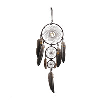 Attrape-rêves mural tissé à la main avec plumes, décoration murale tendance pour la maison (Amazon)