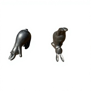 Decorative Pair Of <b>Bunnies</b> Set Garden Decor Ornaments Handmade Bronze Rabbit Sculpture Easter Decoration Gifting Items - Product Image 1