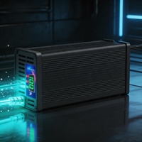 Chargeur de batterie au lithium 48V60V72V 18A, coque en aluminium, chargeur de vélo électrique et de moto, chargeur de batterie au phosphate de lithium