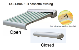 Auvent de terrasse motorisé en aluminium pour l'extérieur, contrôle manuel, auvent rétractable à cassette complète, auvent rétractable à vendre - Product Image 3
