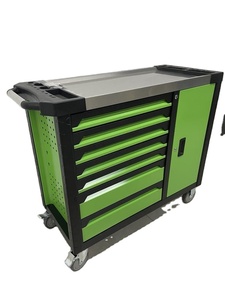 Armoire à outils en acier inoxydable CE à 7 tiroirs, nouveau design, couleur verte, 200 pièces, ensembles d'outils professionnels, OEM Caja <span class=keywords><strong>De</strong></span> Herramientas - Product Image 1