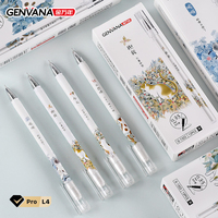 Stylos Gel à Pointe Aiguille 0,35 mm, Encre Noire et Bleue, Écriture Fluide, Motifs Chat et Floral Mignons, Vente en Gros Direct Usine, Logo Personnalisé
