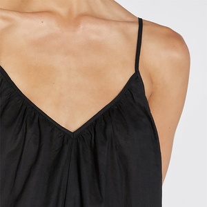 Robe longue personnalisée pour <span class=keywords><strong>femme</strong></span>, été, respirante, écologique, en lin et coton, col en V, bretelles spaghetti, couleur unie, <span class=keywords><strong>taille</strong></span> naturelle - Product Image 5