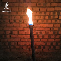 Lampe torche en coton ciré en gros, extra large, avec poignée en bois, pour fêtes en plein air, randonnée et alpinisme