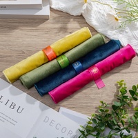 Petite pochette cadeau réutilisable en velours avec cordon de serrage pour bague, estampage à chaud, sérigraphie, tailles personnalisables