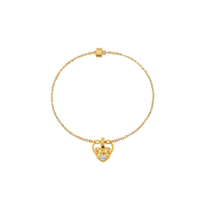 Pulsera de Moda con Cuentas, Acero Inoxidable 316L, Baño de Oro PVD, Dije de Corazón, Joyería Elástica - Product Image 2
