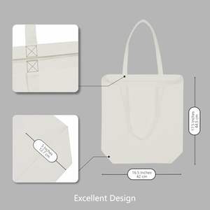 Bolsa de algodón orgánico personalizada de fábrica de 4-16oz, bolsa de compras de lona de supermercado, bolsa de regalo de celebración, bolsa de comestibles - Product Image 2