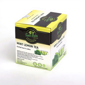 Tisane aux herbes Menthe Citron en cubes, saveur Melissa Gingembre, saveur naturelle rafraîchissante, mélange minceur, sachet en boîte, biologique, qualité supérieure, pour usage quotidien - Product Image 1
