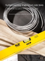 Niveau de mesure magnétique miniature haute précision Deli, règle en alliage d'aluminium, modèle jaune 20230816