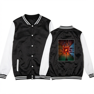 Veste universitaire pour homme, en laine d'hiver, coupe classique, col montant, boutonnée sur le devant, sans manches, manches raglan, veste de sport scolaire - Product Image 2