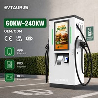 Station de recharge rapide pour véhicules électriques DC 60 kW 120 kW 180 kW OCPP 1.6 CCS1 CCS2 GBT CHAdeMO Chargeur commercial pour véhicules électriques avec écran publicitaire LED